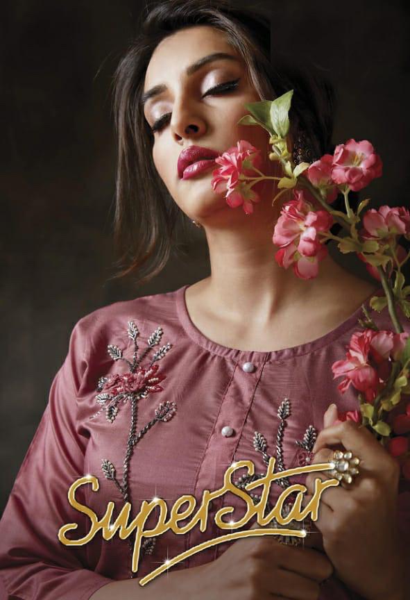Superstar 2 Fancy Ethnic Wear Silk Designer Kurti With Bottom Collection